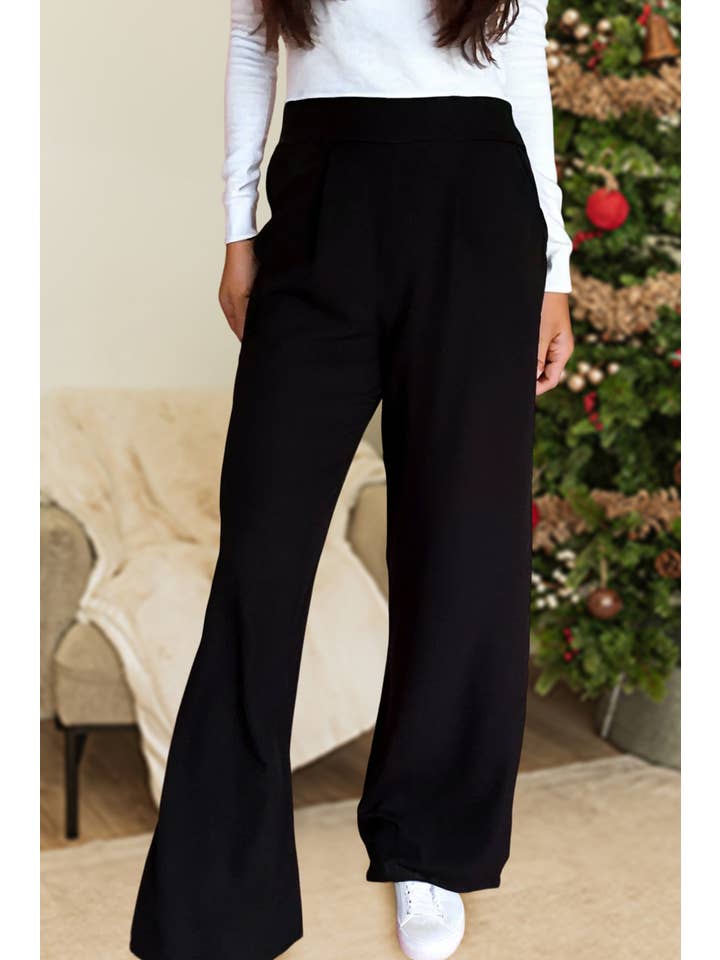 Aapparella - Wholesale Pants - Women's - Pleated Pull On High Elastic Waist Loose Pants | S-XL1