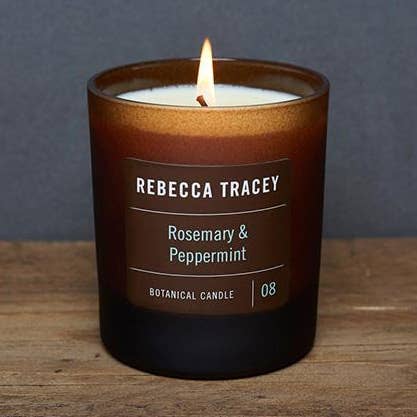 Rozemarijn & pepermunt kaars voor wholesale door Rebecca Tracey