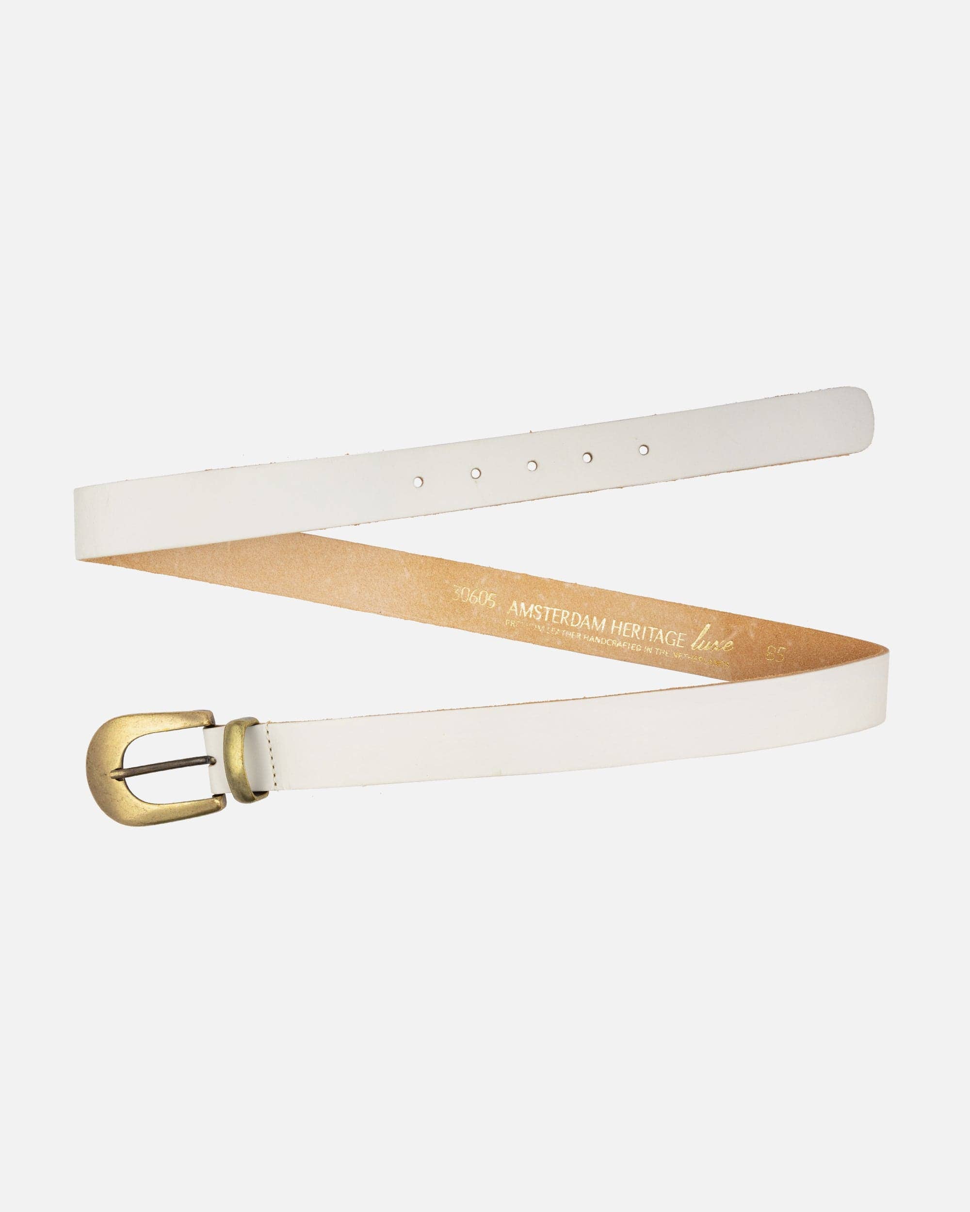 Amsterdam Heritage Leather Belts, Bags, Jackets & Apparel - Vente Ceinture – femme - FABRIQUÉ SUR COMMANDE Annie | Ceinture fine en cuir avec boucle dorée pour femme30