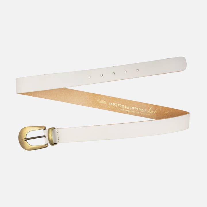 Amsterdam Heritage Leather Belts, Bags, Jackets & Apparel - Vente Ceinture – femme - FABRIQUÉ SUR COMMANDE Annie | Ceinture fine en cuir avec boucle dorée pour femme30