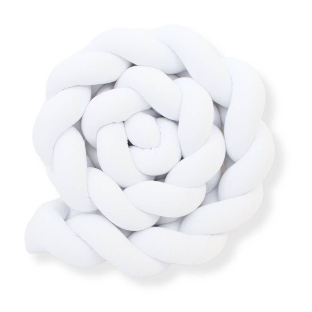 PUFFI - Wholesale Cot/Crib Sheets - Single Braid Pillow Bumper CLASSIC SNOW WHITE0