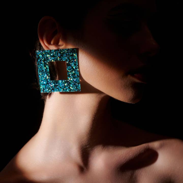 Funk Da Queen - Wholesale Dangle Earrings - Square Of Pegasus | Earrings