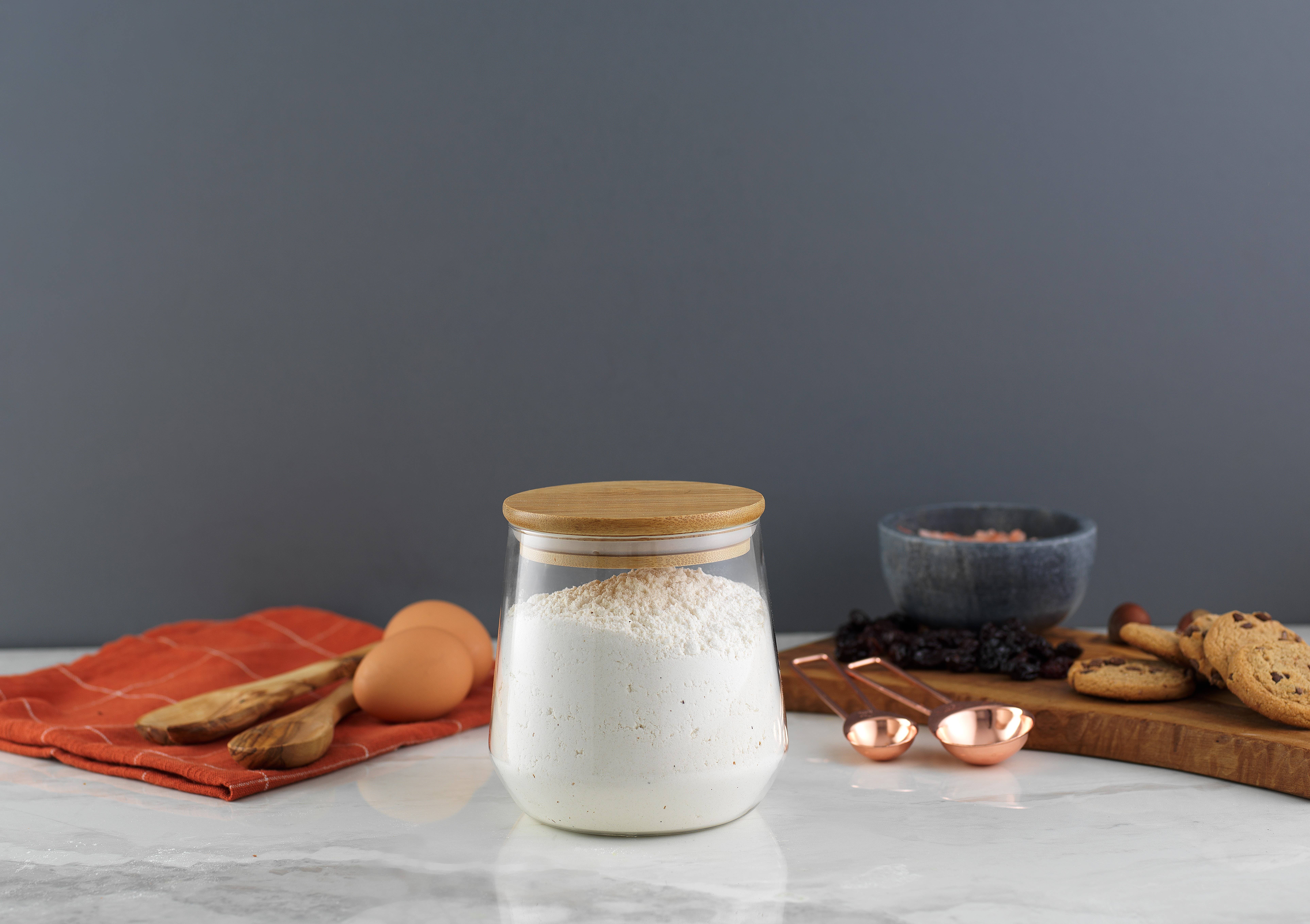 JoyJolt - Wholesale Cookie Jar - Glass Cookie Jar, Kitchen Storage Jar with Bamboo Lid3