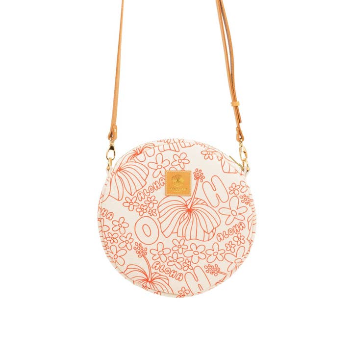 Roundie Cross Body • Aloha Dee-Lite • Groove is in the Heart for wholesale by Jana Lam