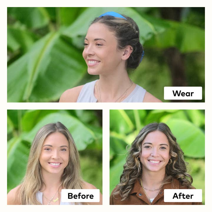 RobeCurls - Wholesale Hair Curlers - RobeCurls The Original Heatless Curling Headband - Cream4