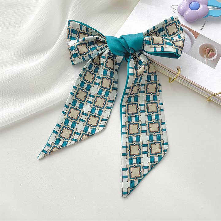 ACCITY - Wholesale Scarf - Women's - BLUE TIE BAG SOUVENIR RIBBON SCARF_CWASC071613