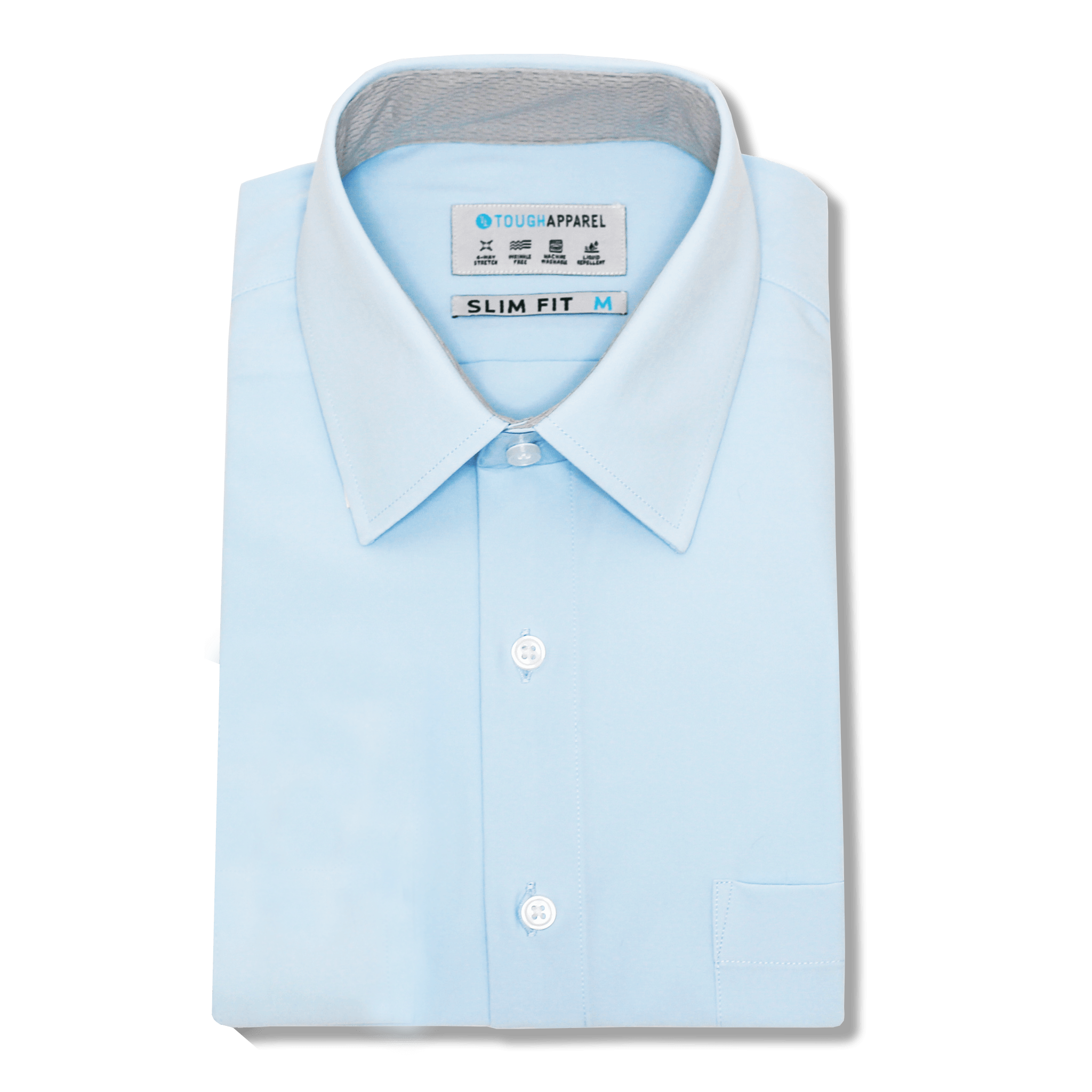 Tough Apparel - Wholesale Button Down Shirt - Men's - Blue Hustle Dress Shirt - Long Sleeve7