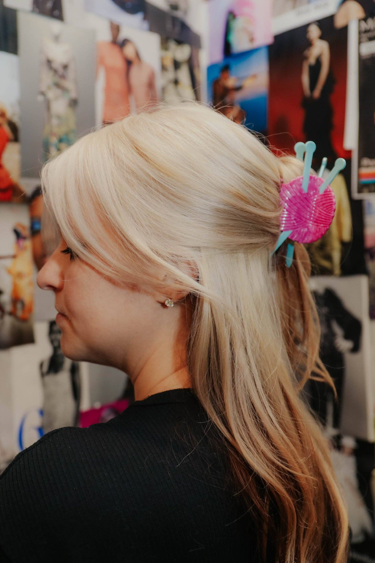 The Peach Fuzz - Wholesale Hair accessories set – Women’s - Yarn Crafts Knitting Needles Hair Claw7