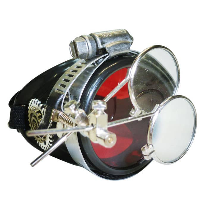 UMBRELLALABORATORY - Wholesale Sunglasses - Unisex - Airship captain pirate eyepatch monocle Rave goggle with magnifying eye loupes