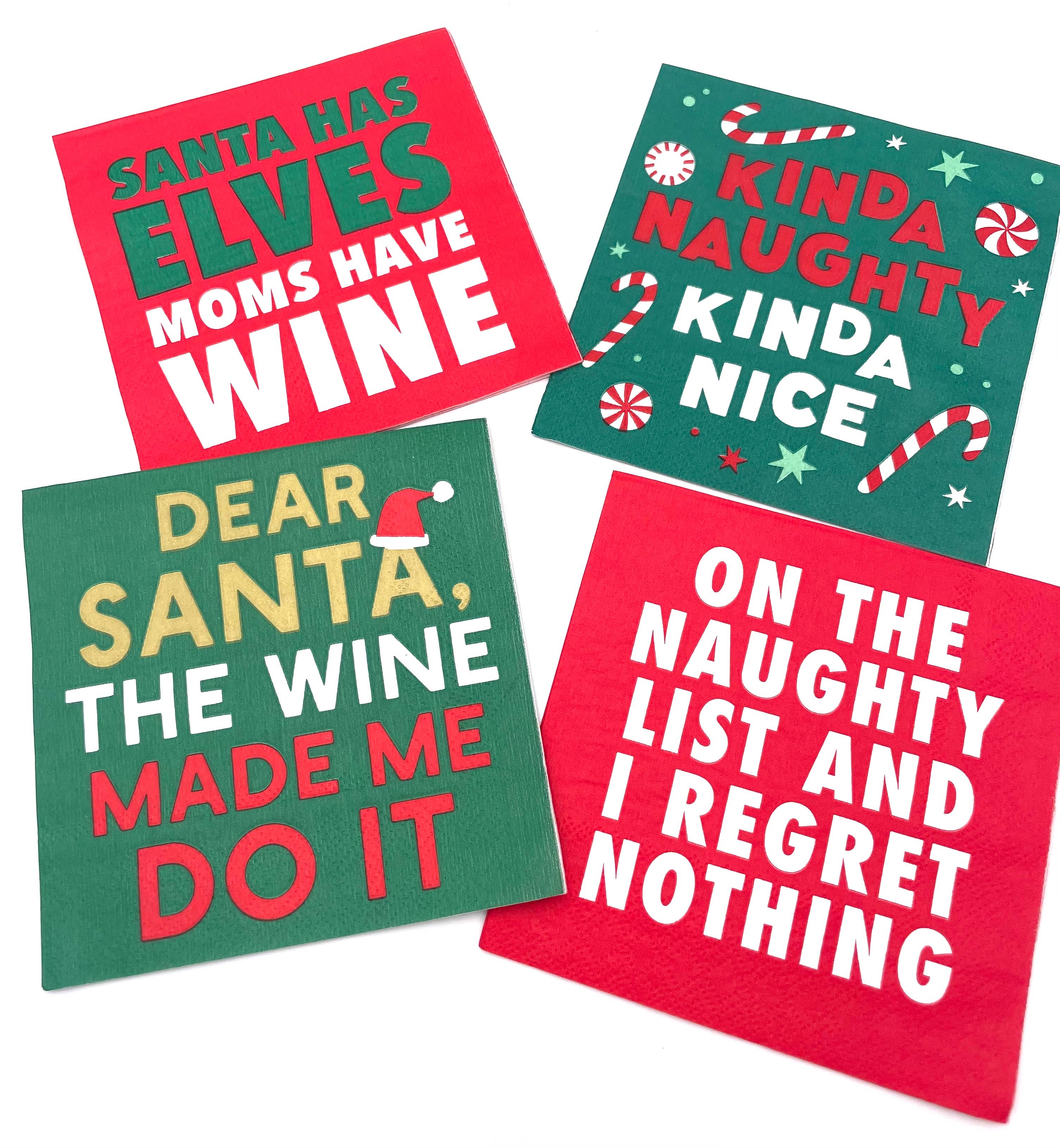 soiree-sisters - Wholesale Disposable Napkin - Christmas Cocktail Funny Napkins | I Regret Nothing3