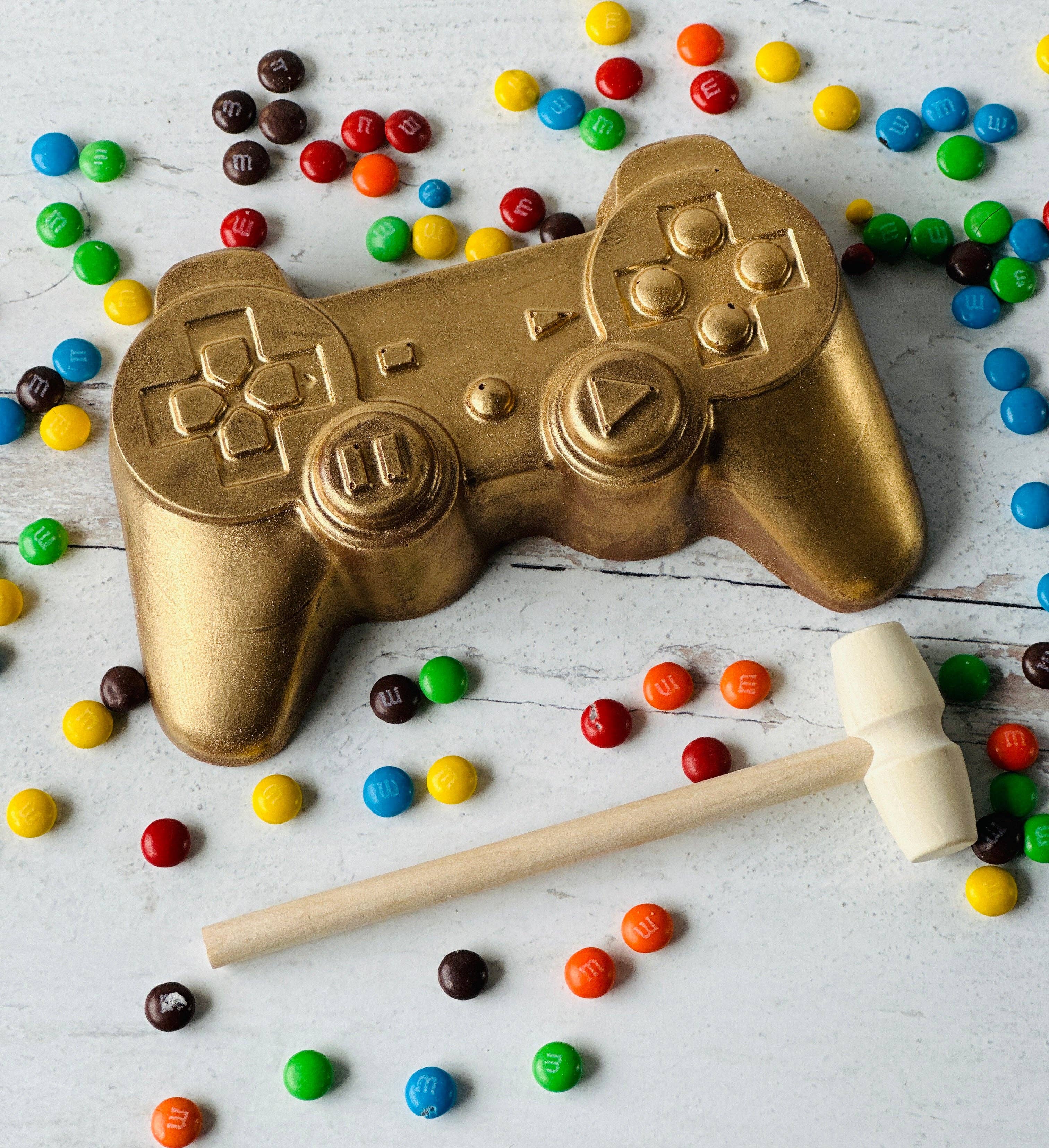 Chocolates Unlimited by Denise - Wholesale Chocolate Covered Sweets - Golden Playstation Chocolate Video Game Controller