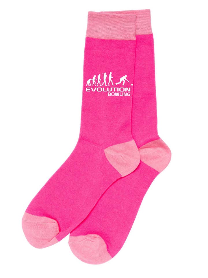 Evoluzione delle Calze Novità da Bowling per Donne Rosa Divertenti Regalo per Bowler Donne per la vendita all'ingrosso da parte di Print4U