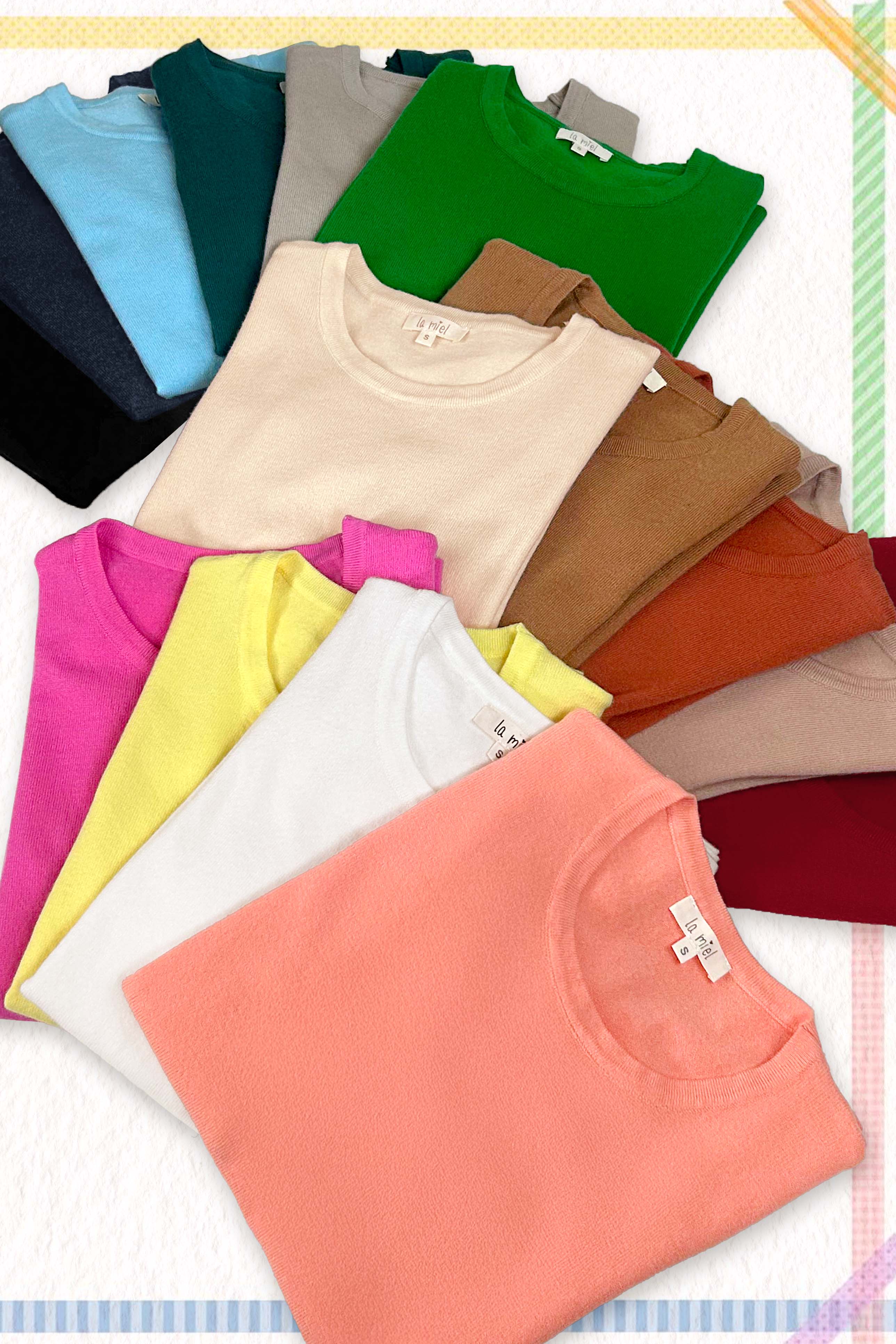 La Miel - Vente Pull en maille – femme - Haut en tricot extensible basique à manches courtes et bouffantes MCS360022