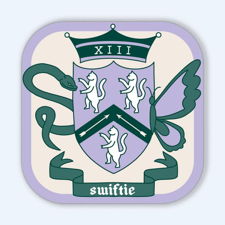 Just Follow Your Art - Wholesale Sticker - Swiftie Coat Of Arms Sticker