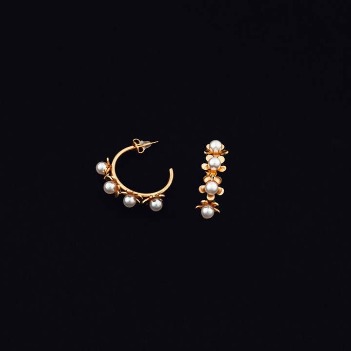Steward & James - Wholesale Hoop Earrings - Carter Floral Earrings
