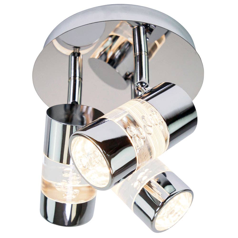 Happy Homewares – wholesale Chandelier/hanging light – Modern Spot LED Bathroom Chrome Ceiling Light Fitting with Bubble Acrylic Heads6