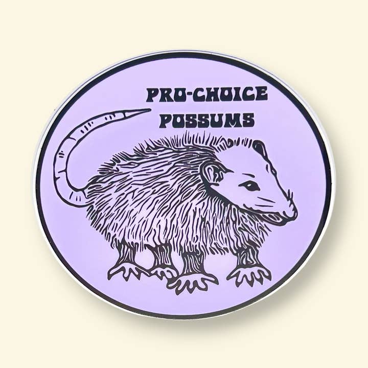 Possum - Adesivo Pro-Choice per la vendita all'ingrosso da parte di Library Cat Designs