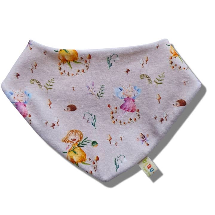 Forest Fairies Organic Cotton Jersey Dribble Bib for wholesale by biau-biau Ireland