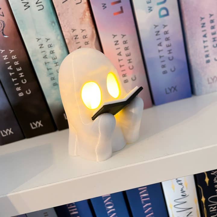 Der Krämer Factory - Wholesale Decorative Figurine - LED Ghost with Book | Reading Ghost | Suitable for LED Tealight2
