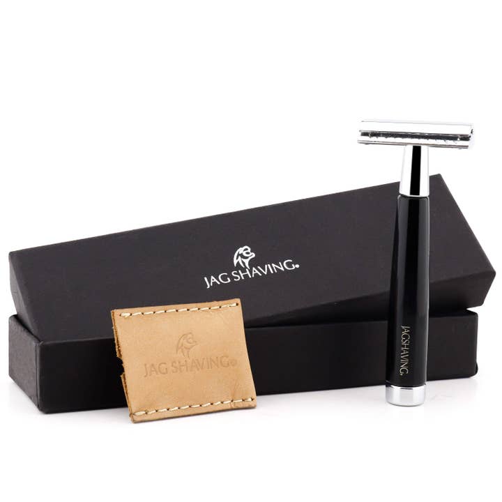 Classy Double Edge Safety Razor - Black Handle for wholesale by Jag Shaving