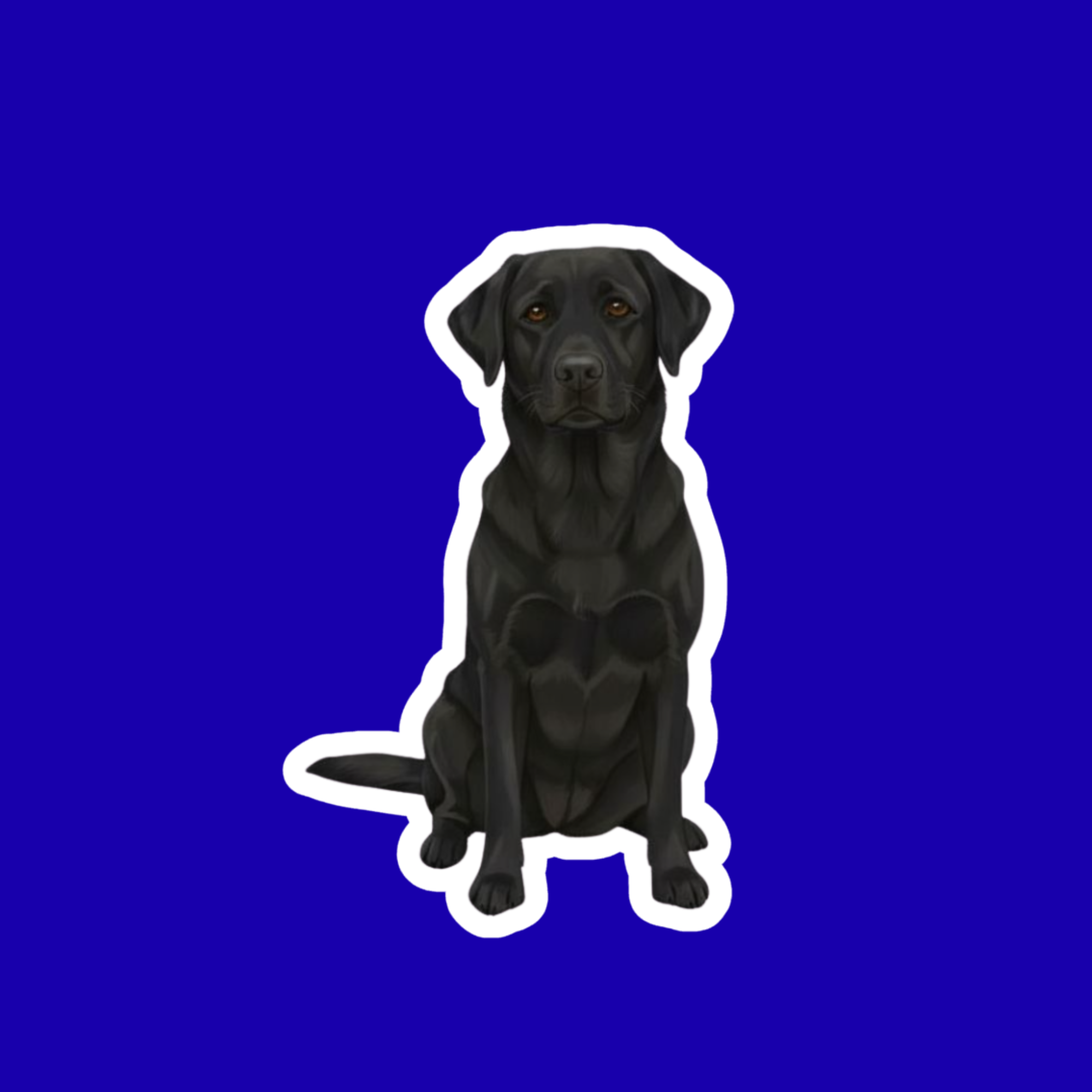 Designs by Mysh - Vente Autocollant - Labrador Retriever Style Aquarelle - Autocollants Vinyle0