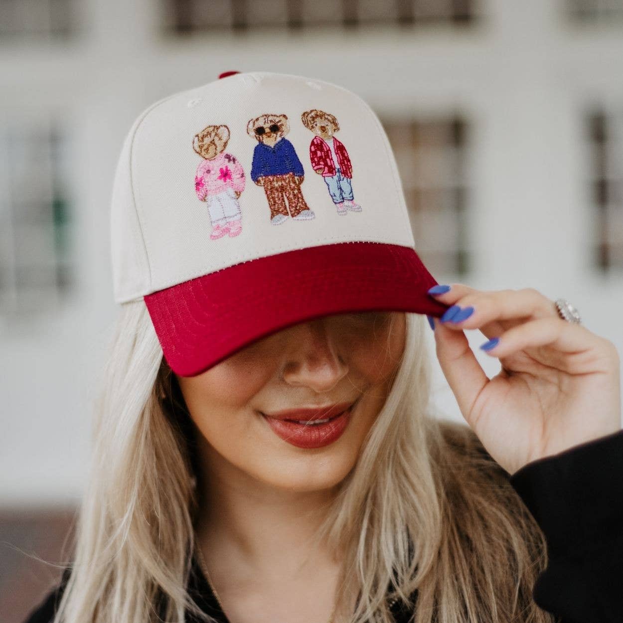 Katydid - Wholesale Trucker Hat - Women's - Teddy Bears Wholesale Two-Toned Vintage Hat3