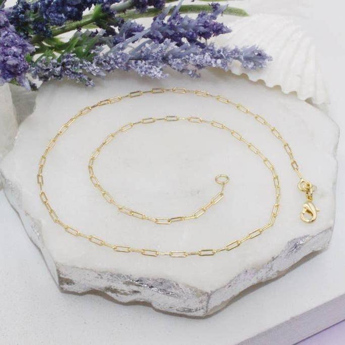 Collana a catena con graffetta Hot Dainty 1mm per la vendita all'ingrosso da parte di Cherie by Cherie