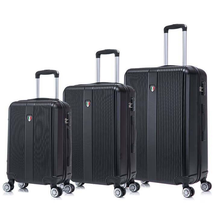 TUCCI Italy LUSTRIA 3PC Hardside Luggage Set (20"/24"/28") for wholesale by Titanio Travel Goods Group