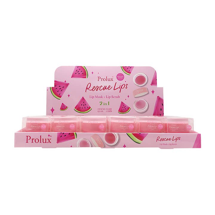 PINEAPPLE Beauty - Wholesale Lip treatment/mask - Prolux K-434 2 in 1 Watermelon Lip Mask + Lip Scrub - 241