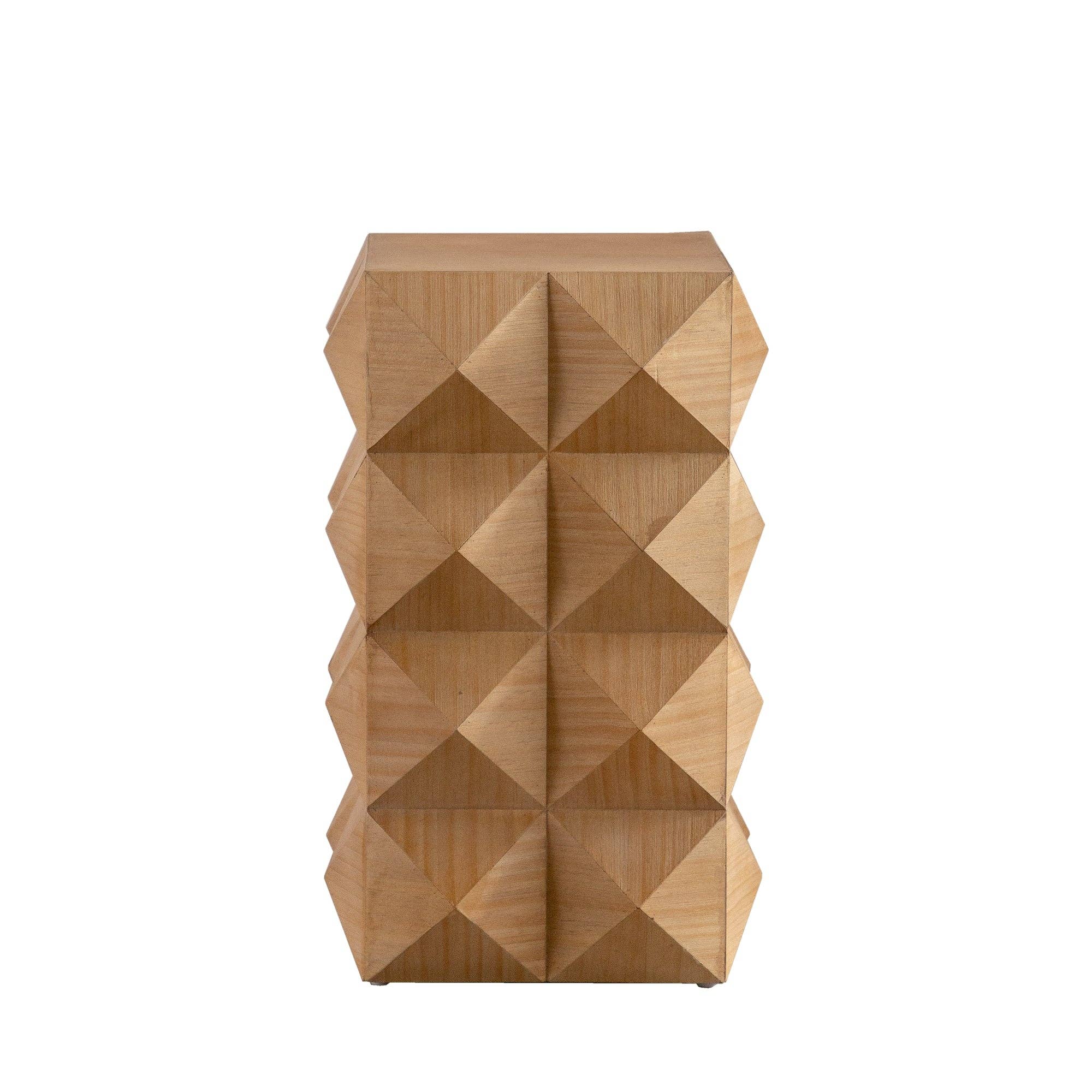HOMYCASA DESIGN INC - Wholesale Side Table - Crema Modern Geometric Wood Side Table Natural End Table10