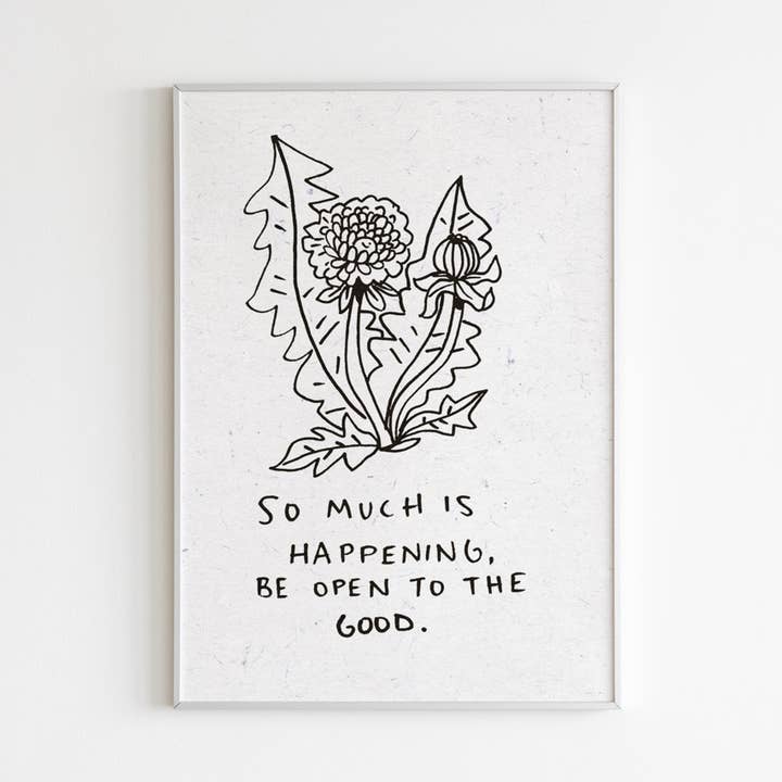 « Good » Art Print, noir | Disponible en 5 x 7, 8 x 10 ou 11 x 14 pour la vente par Jennyfer Marie Art