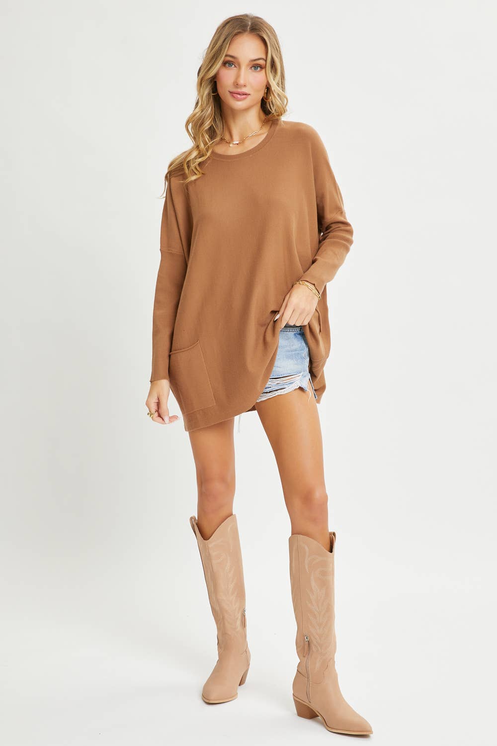 Sweet Lovely by Jen – wholesale Tunikatröja - Dam – OVERSIZE/LÖS PASSFORM TRÖJA MED RUND HALS21