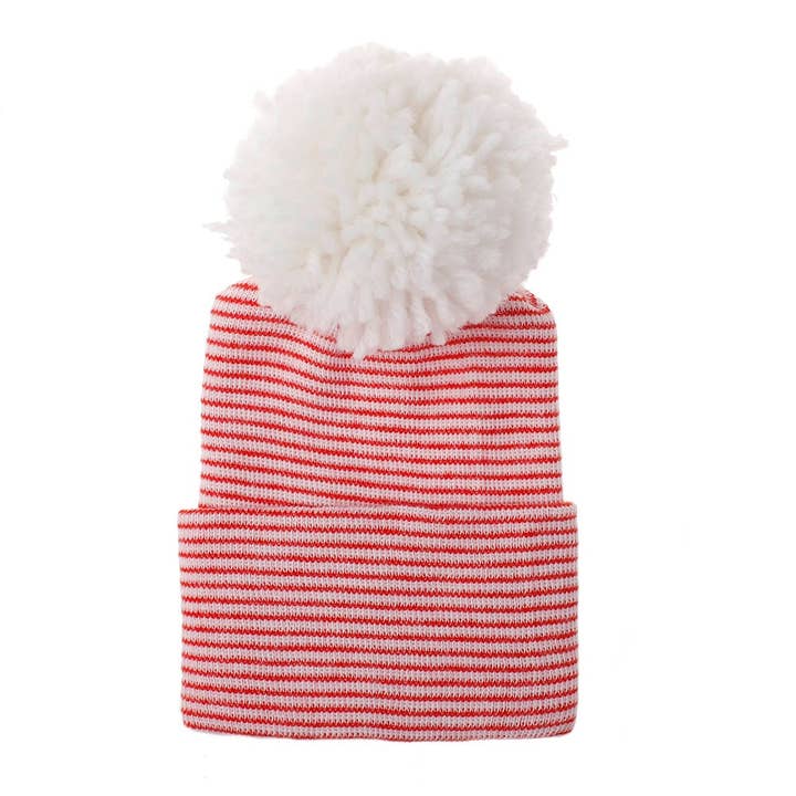 Jamie Rae Hats - Vente Bonnet pour nouveau-né – bébé - Bonnet pompon pour nouveau-né à l'hôpital2