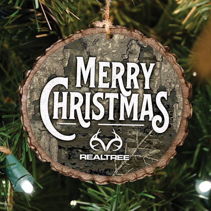 Realtree Merry Christmas Ornament for wholesale by P. Graham Dunn