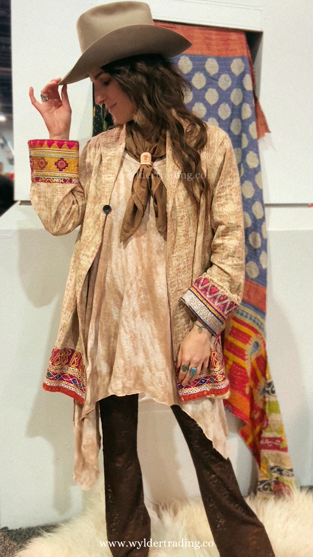 Wylder Trading Company - Wholesale Scarf Clip - Women's - Leather Bolo Scarf Slide 10+ | CUSTOM Logo or Wedding Favor10