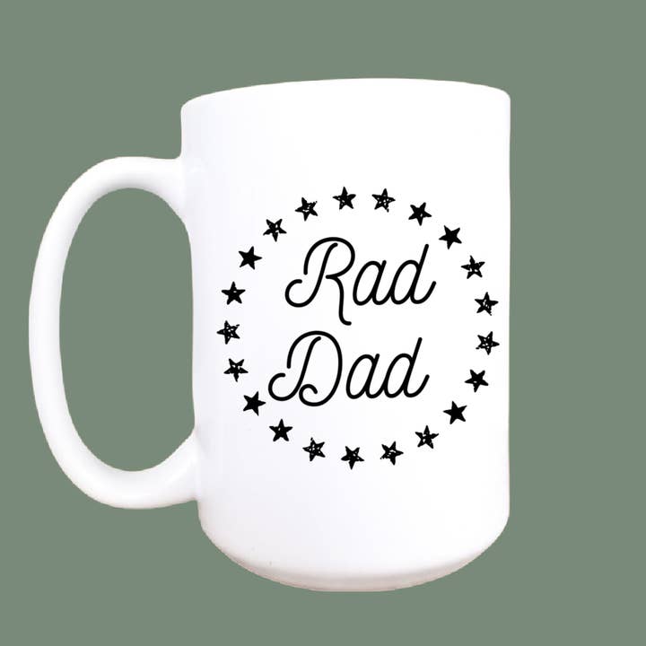 Mug and Mini - Wholesale Coffee Mug - 15oz Rad dad ceramic coffee mug, Father's day gift