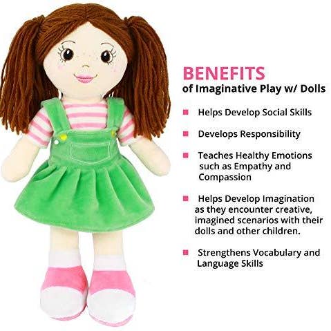 OrangeOnions - Wholesale Doll - Kids - 14" Rag Doll Allie Play Time By Eimmie2
