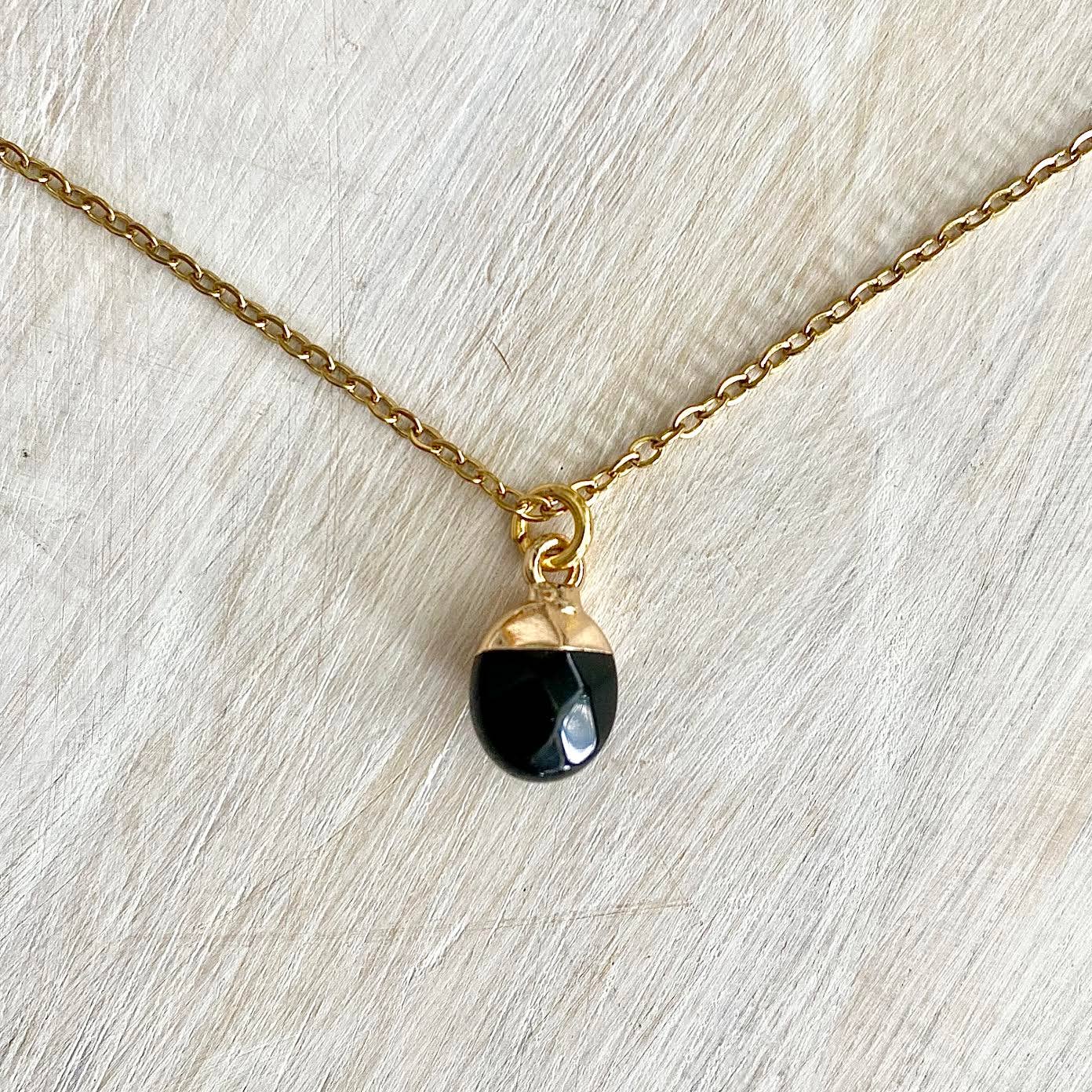 Good Vibrations Shop - Wholesale Pendant/Charm Necklace - Black Onyx⎮Aura Necklace2