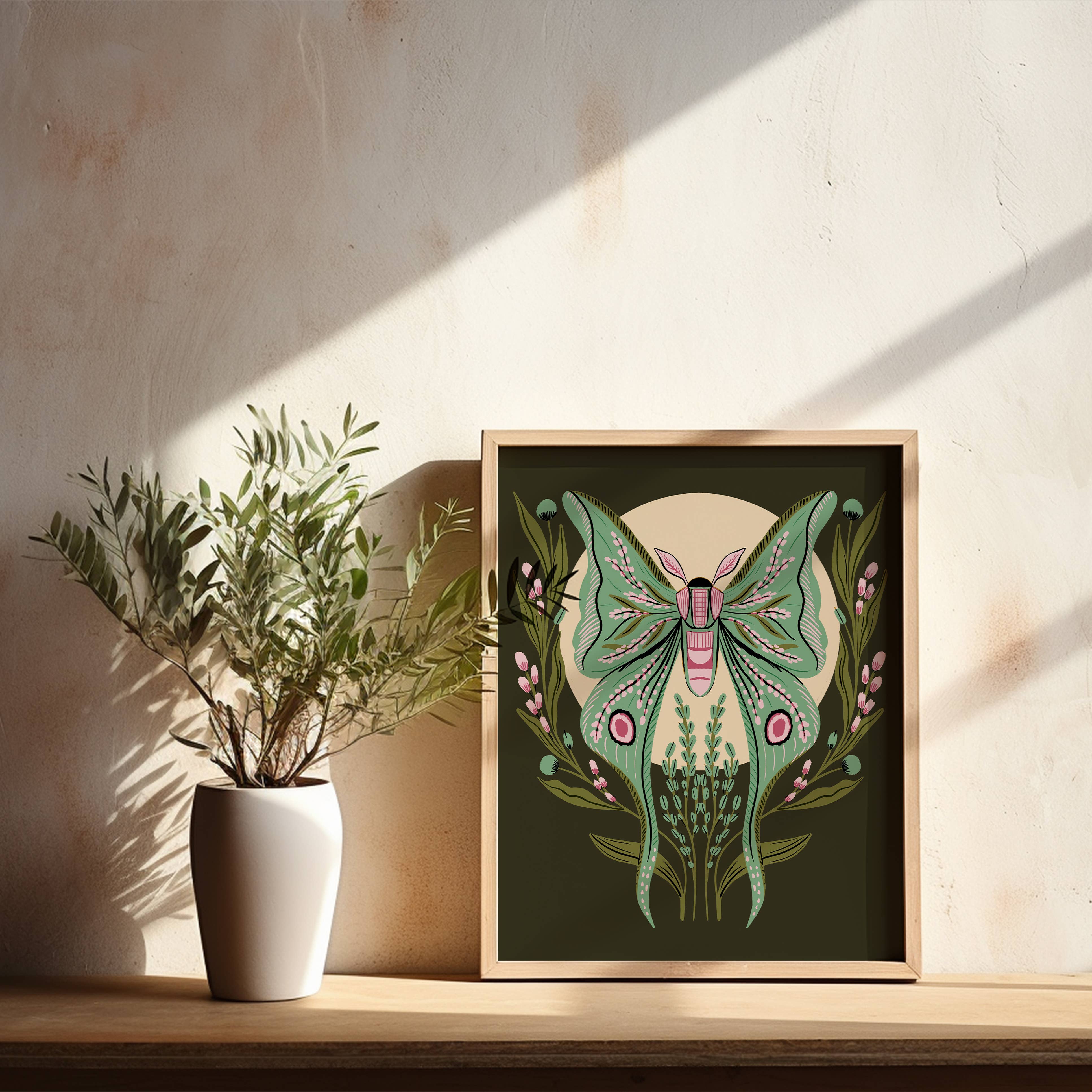 Tara Reed - Wholesale Art Print - "Luna Moth" - 8" x 10" Giclée Art Print2