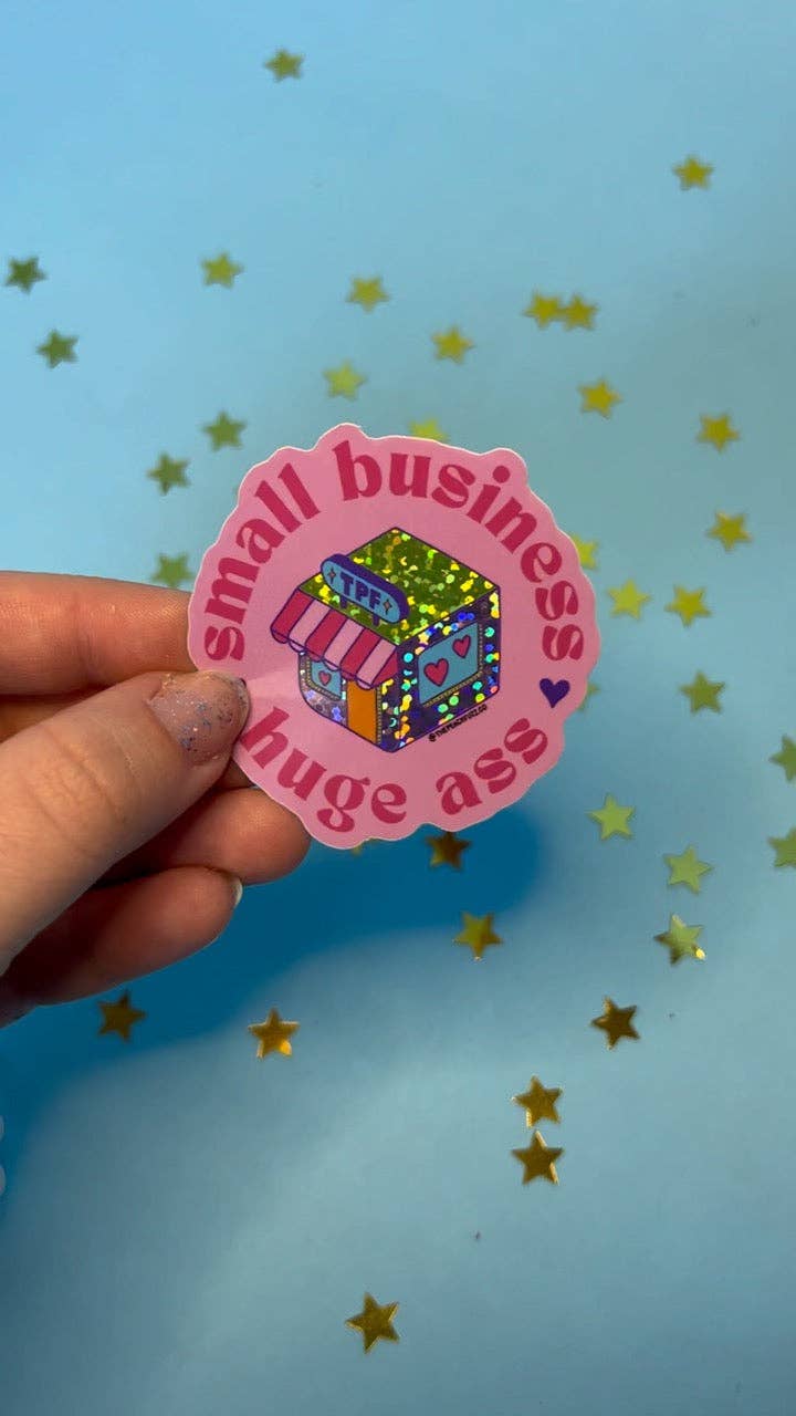 The Peach Fuzz – wholesale Sticker – Small Business, Huge Ass Glitter Sticker5