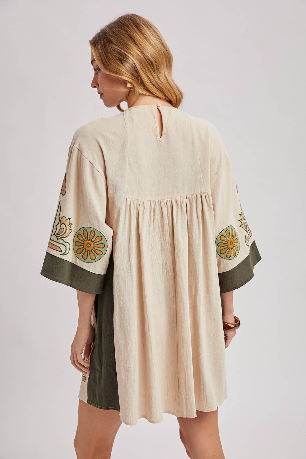 Bluivy - Wholesale Dress - Women's - BOHO EMBROIDERED BABYDOLL DRESS8