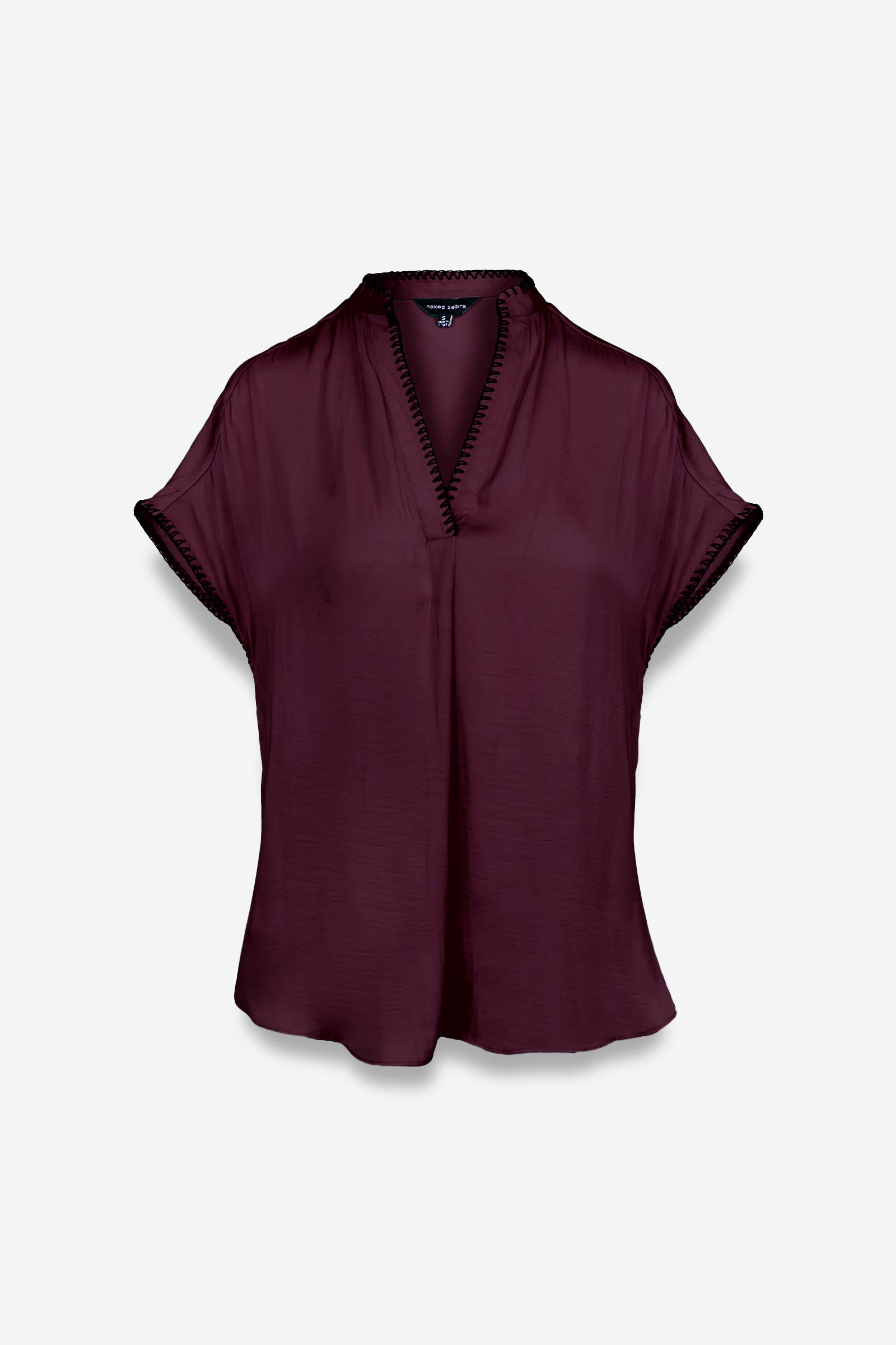 Naked Zebra - Venta al por mayor Blusa - Mujer - Blusa regular con hombros caídos y pespunte.20