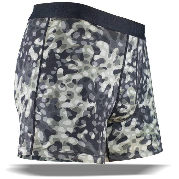 Woodland Camo Boxer Brief In Micromodal for wholesale by Nth Degree Underwear