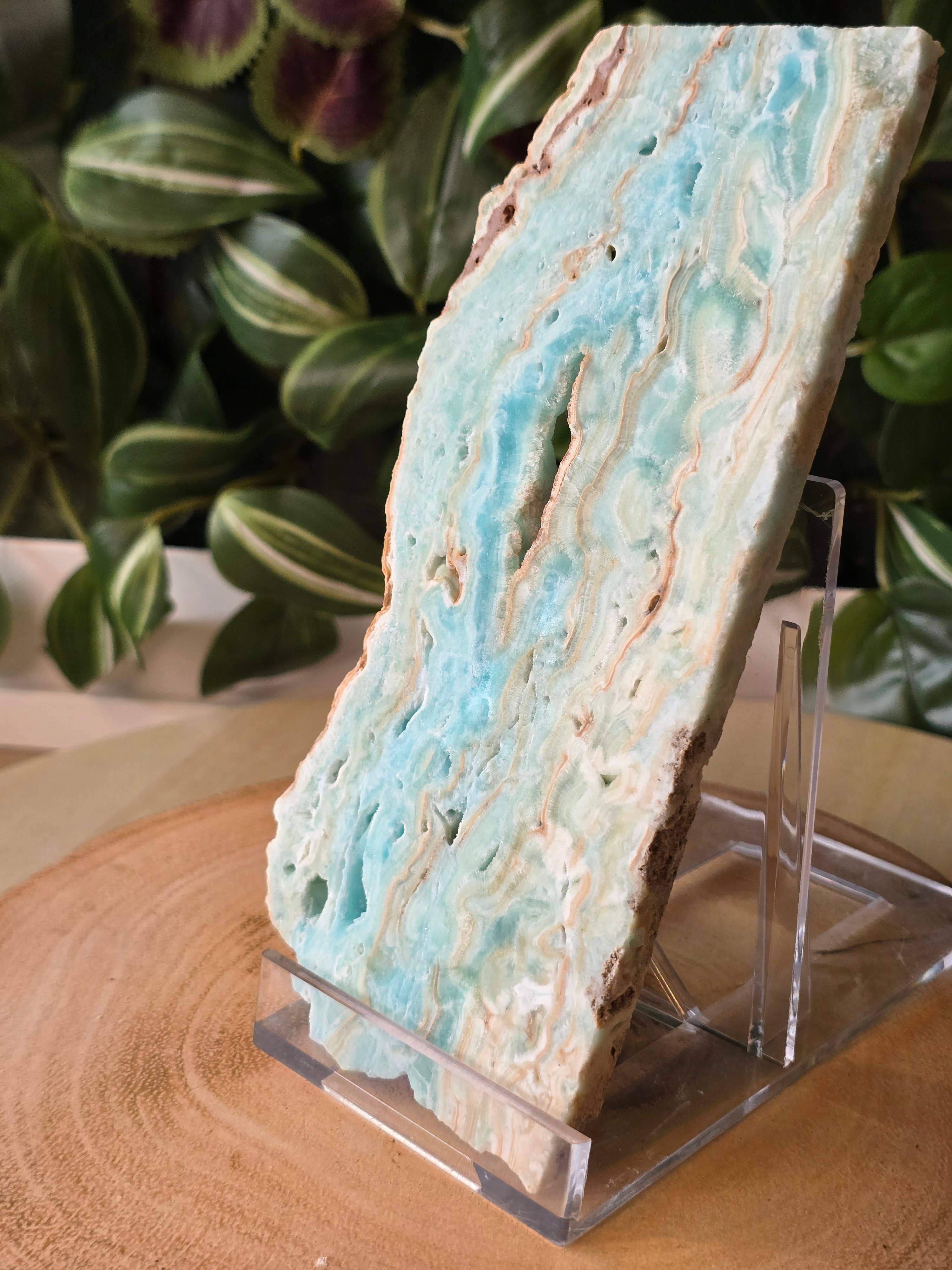 Crystal Cove Minerals - Vendita all'ingrosso Pietra/cristallo spirituale - Fetta di Emimorfite - 306g - 18cm x 8,5cm2