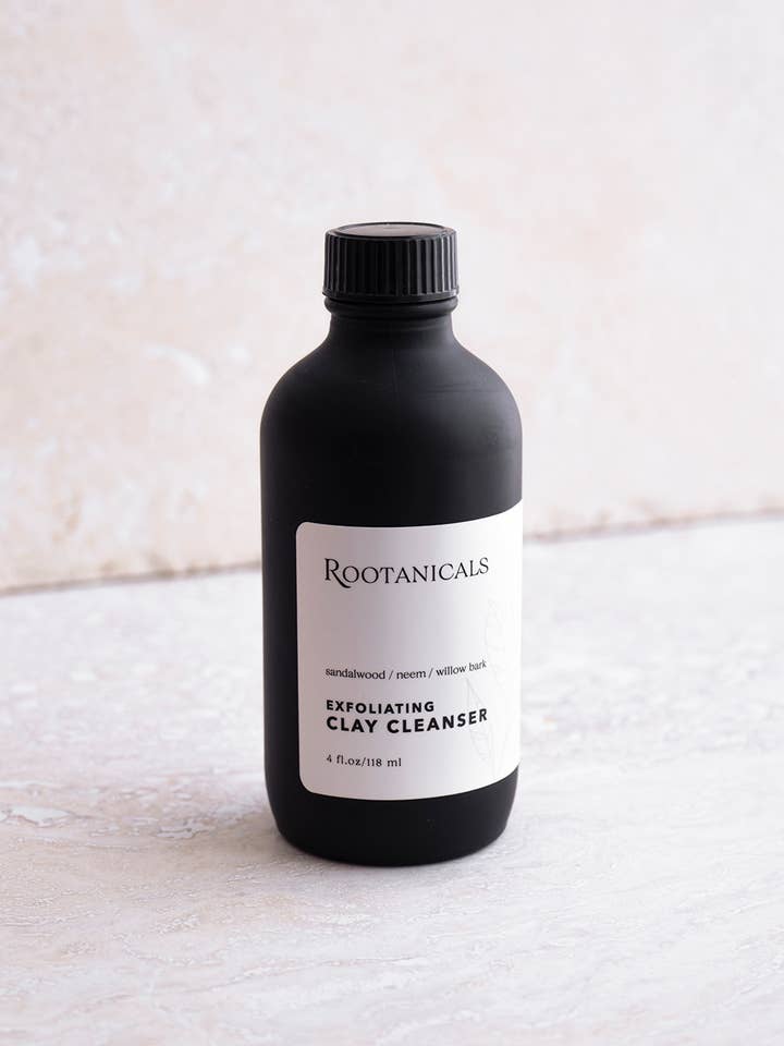 Nettoyant et masque exfoliant à l'argile verte pour la vente par Rootanicals