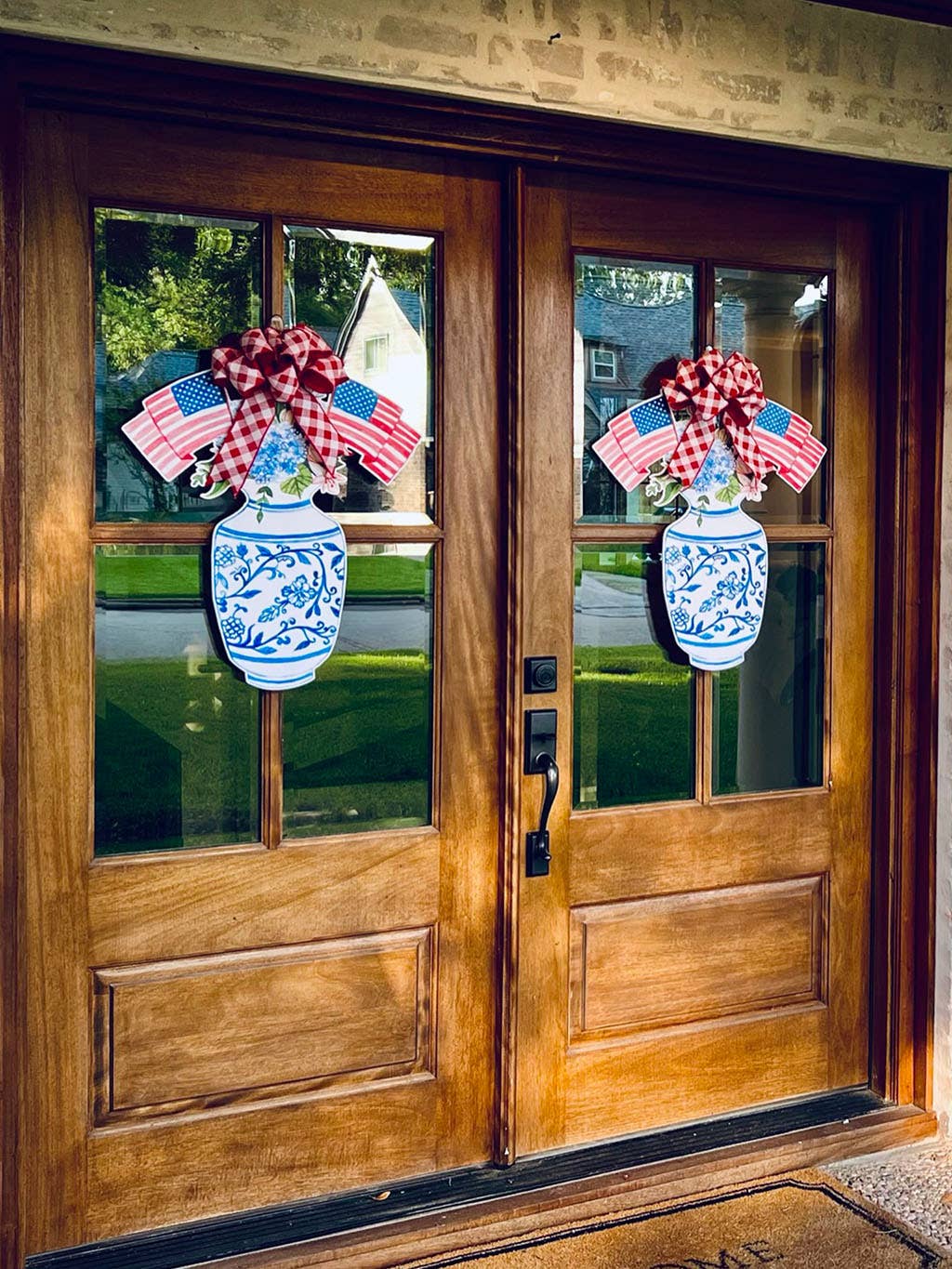 Home Themed Home - Wholesale Door Hanger - Betsy Ross Patriotic Flag Vase Door Hanger2