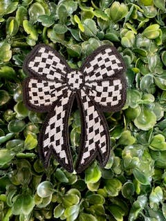 Perfect Chaos Accessories - Wholesale Patch - Cartoon Checkered Bow Embroidered Patches3