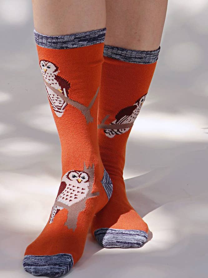 Tabbisocks - Wholesale Socks - Unisex - Owl Bird Replant Pairs CA/OR/WA/US Forest Donation Socks2