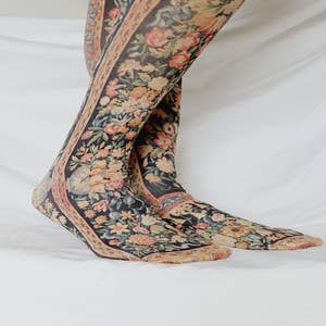Green Carnaby Patterned Tights Pantyhose for Women Available 