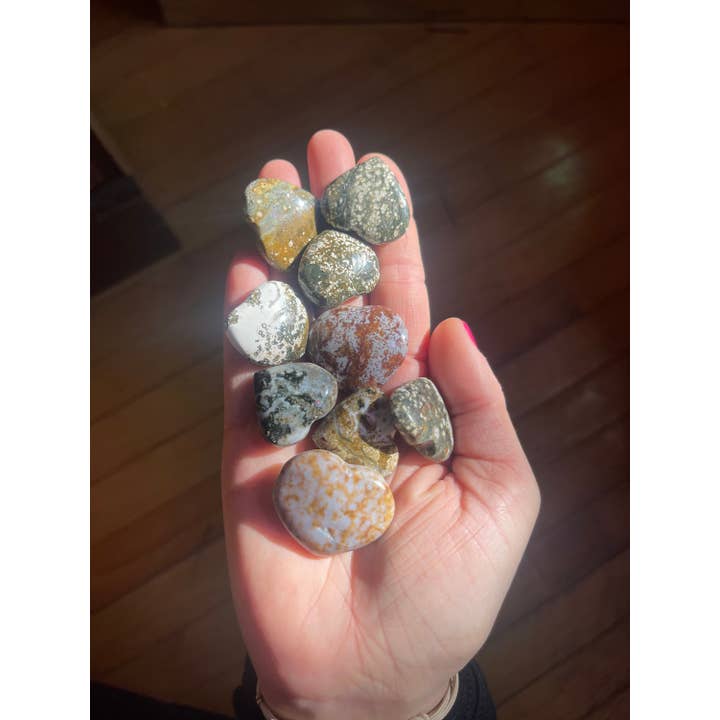 Tumbledshop - Wholesale Spiritual Stone/Crystal - Ocean Jasper Hearts, Jasper Crystal Heart, Puffy Hand Carved4